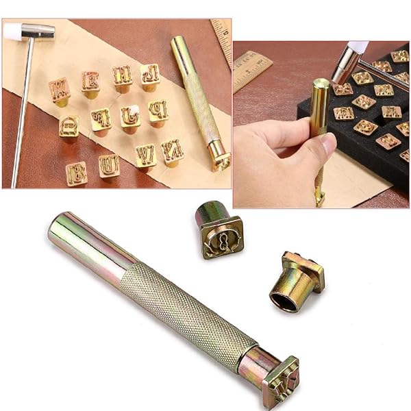 OwnMy OwnMy Capital Letters Stamp Set, 1/2Â” / 13mm Alphabet Stamp Tools Set Leather Craft Stamping Tools Leather Art Craft Tool (13mm - 27pcs) - View 6 of 9