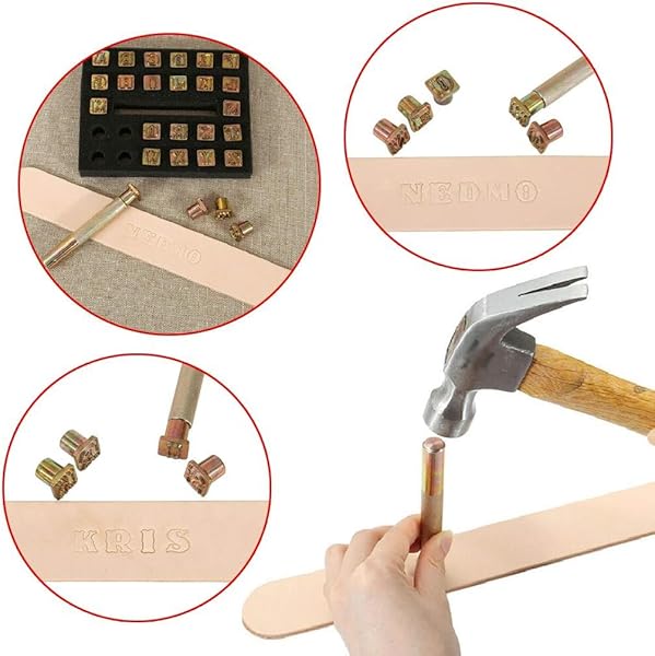 OwnMy OwnMy Capital Letters Stamp Set, 1/2Â” / 13mm Alphabet Stamp Tools Set Leather Craft Stamping Tools Leather Art Craft Tool (13mm - 27pcs) - View 7 of 9