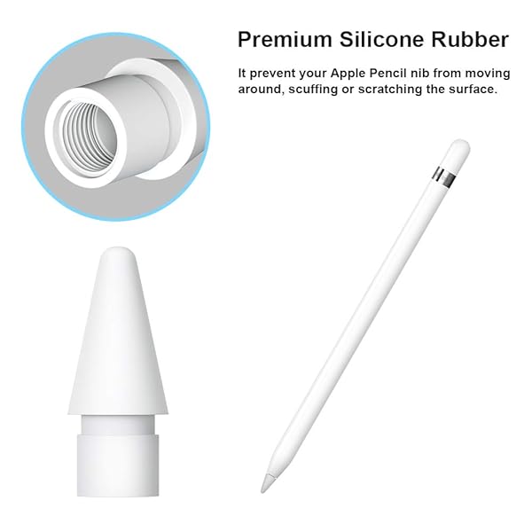 APETOO APETOO Apple Pencil Tip and Cap Replacement for 1st Generation iPencil Magnetic Cap and High Sensitivity Nib for iPad Pro 12.9 10.5 9.7 inch - View 2 of 7