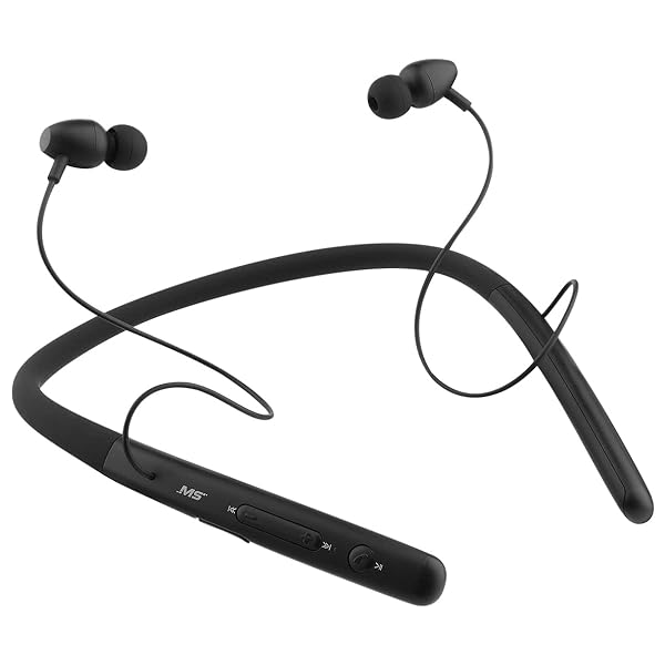 Mobile Spec MobileSpec MBS11306 Premium Lightweight Bluetooth Neckband - Stylish Black Wireless Earphones - View 2 of 4