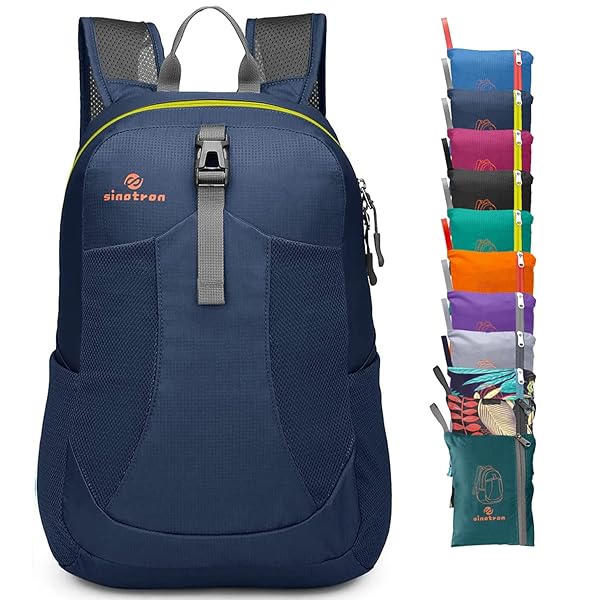 sinotron Sinotron Lightweight Packable Backpack Small Foldable Hiking Day Pack for Travel Camping Outdoor Vacation Dark Blue