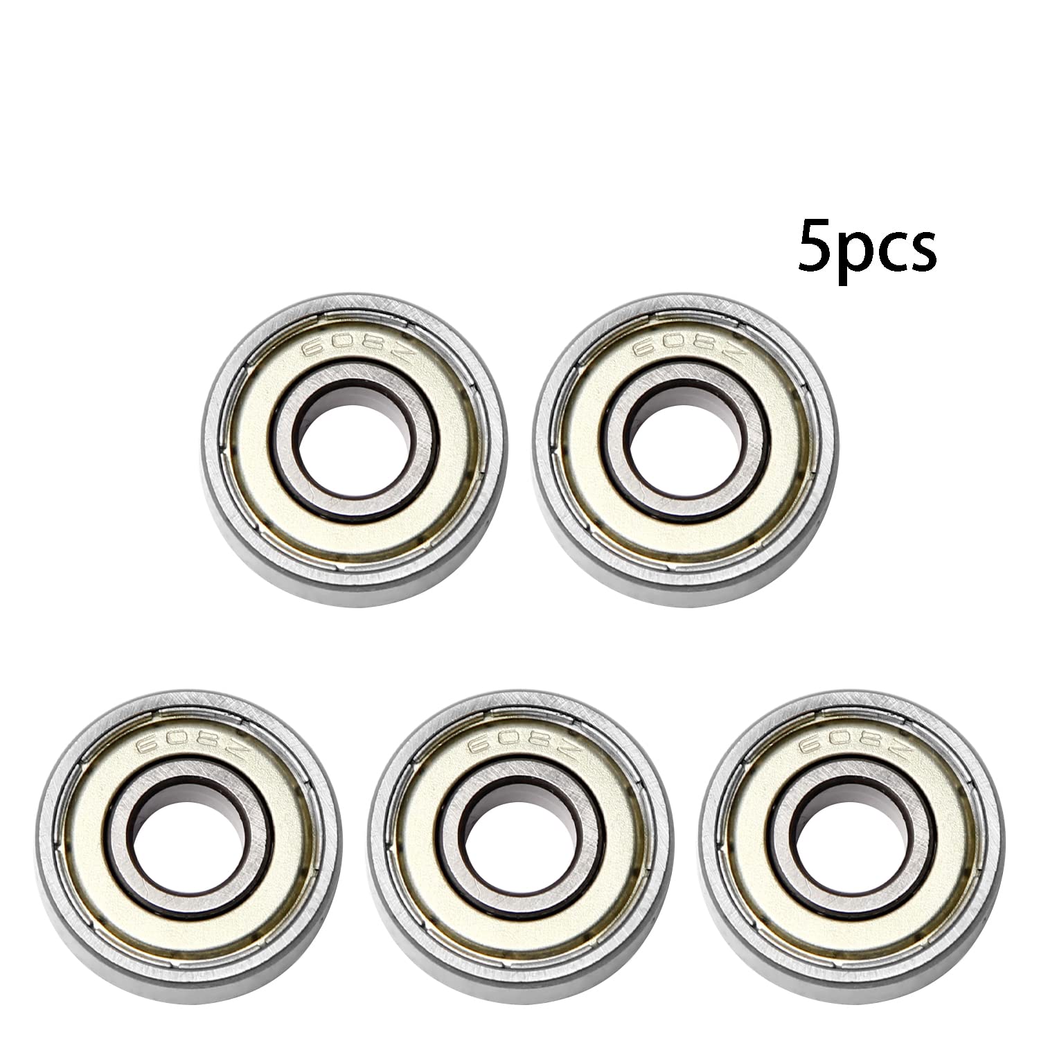 Othmro Othmro 608ZZ Deep Groove Ball Bearings 5Pcs 8x22x7mm Double Sealed Gcr15 for Scooters Dental Equipment Elevators and Ship Rudder Shafts - View 3 of 7