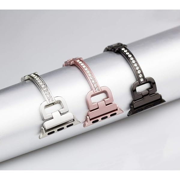 Mtozon Mtozon Bling Bands for Apple Watch 40mm 38mm Stylish Rhinestone Bracelet for Women Compatible with iWatch Series 5 4 3 2 1 Silver - View 8 of 8