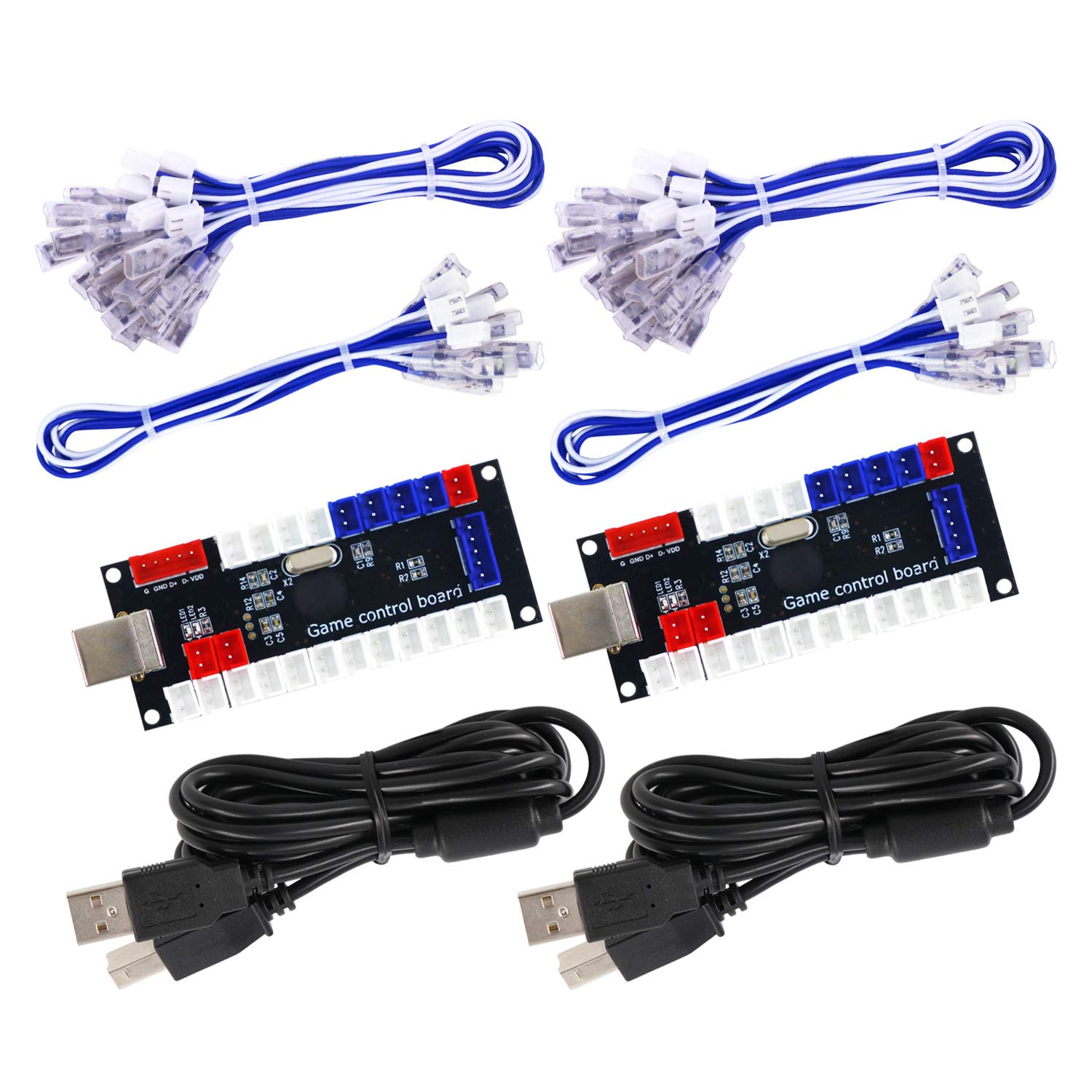 SJ JX Arcade Game Controller USB Encoder Zero Delay 2 Player Joystick Button for PC MAME Raspberry Pi Retro Gaming