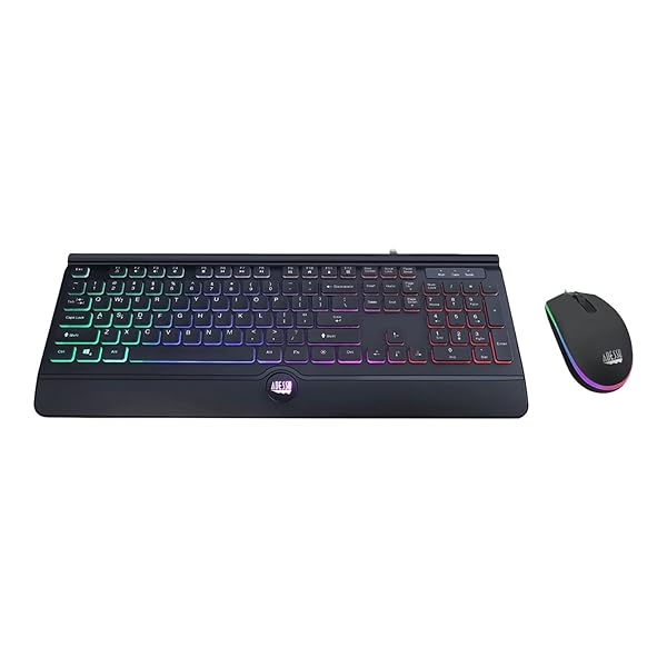 Adesso Adesso Backlit Gaming Keyboard & Mouse Combo - USB, Black | Ultimate Gaming Experience