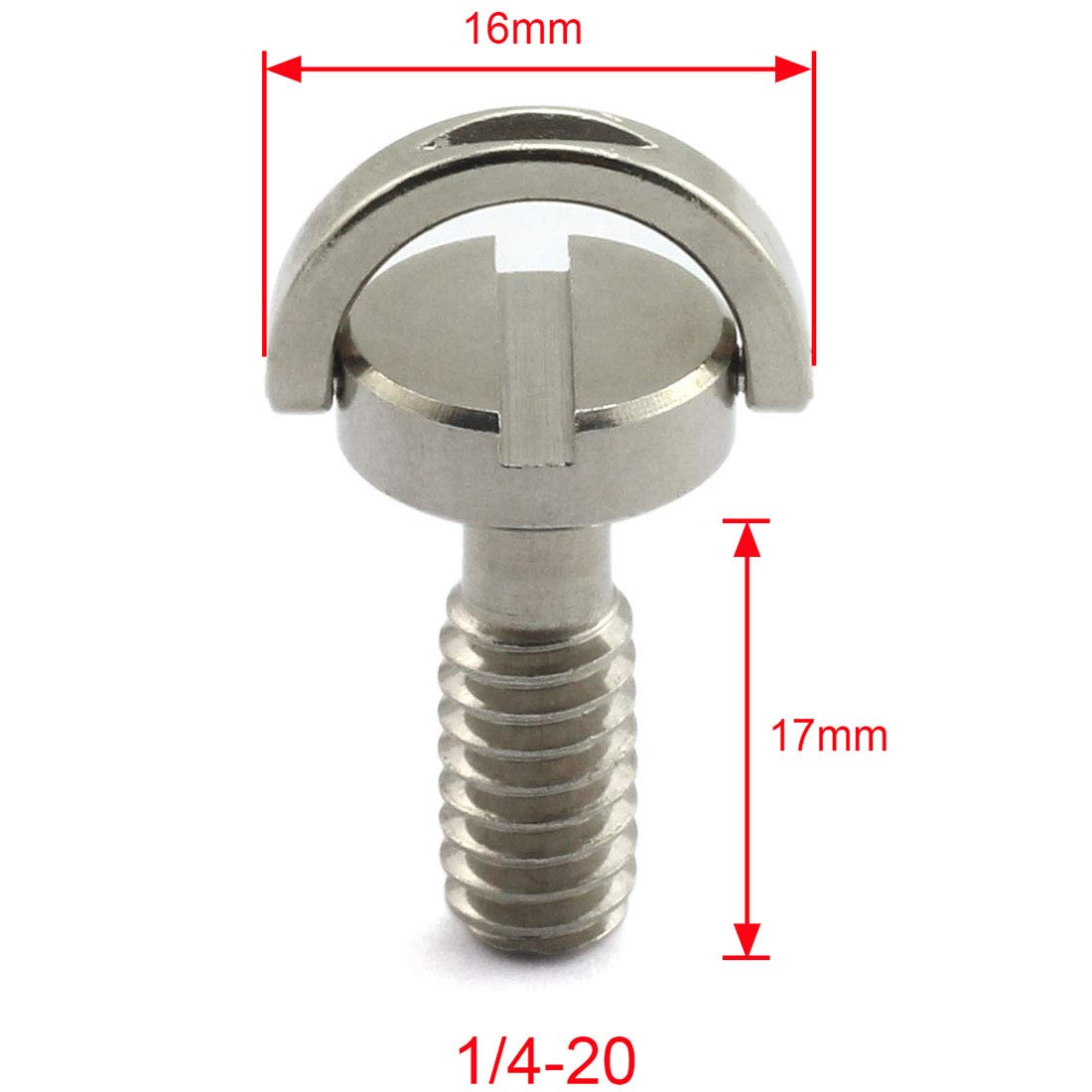 HJ Garden HJ Garden 2pcs Stainless Steel D-Ring Camera Fixing Screws for Tripod Monopod QR Plate 17mm Length - View 2 of 4