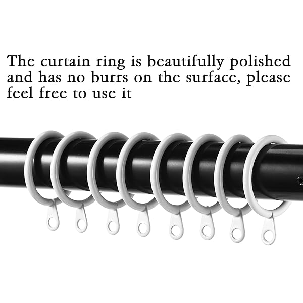 Shappy Shappy 20 Packs Metal Curtain Rings for Drapery and Rods 30 mm Internal Diameter White - View 3 of 7