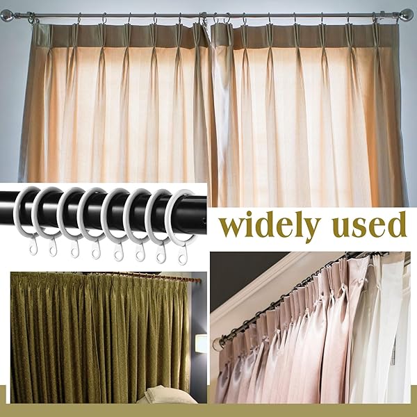 Shappy Shappy 20 Packs Metal Curtain Rings for Drapery and Rods 30 mm Internal Diameter White - View 5 of 7