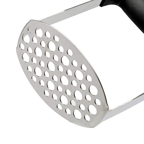Cooking Light Cooking Light Heavy Duty Stainless Steel Masher with Ergonomic Handle for Smooth Mashed Potatoes Black - View 5 of 6