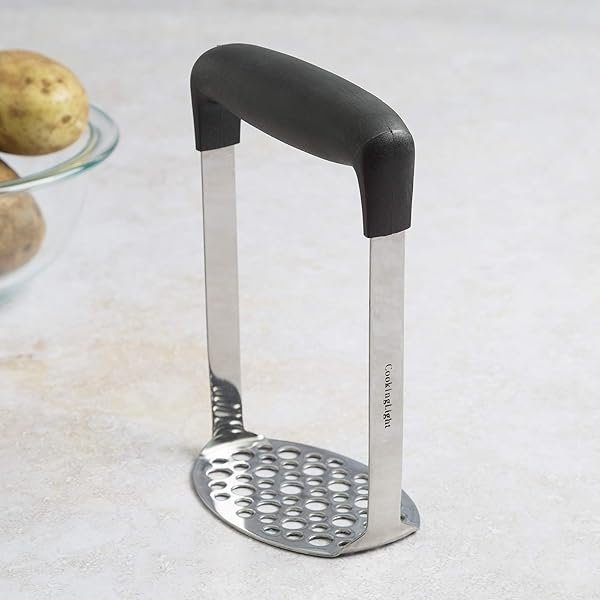 Cooking Light Cooking Light Heavy Duty Stainless Steel Masher with Ergonomic Handle for Smooth Mashed Potatoes Black - View 6 of 6