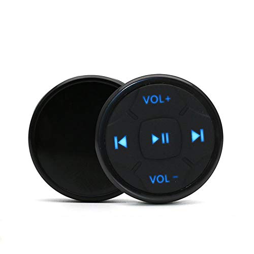 YuYue Electronic YuYue Wireless Bluetooth Media Button Remote for iPhone Music Control and Siri with Mount for Car Motorcycle Steering Wheel Blue Light - View 2 of 8