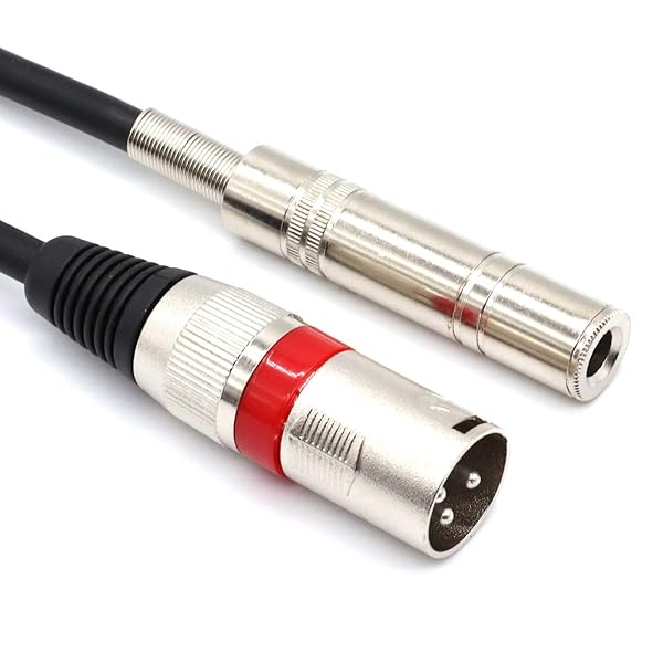 SiYear 6.35mm Female to XLR Male Adapter Cable 5Feet 1.5M Quarter Inch TS TRS Interconnect Cable