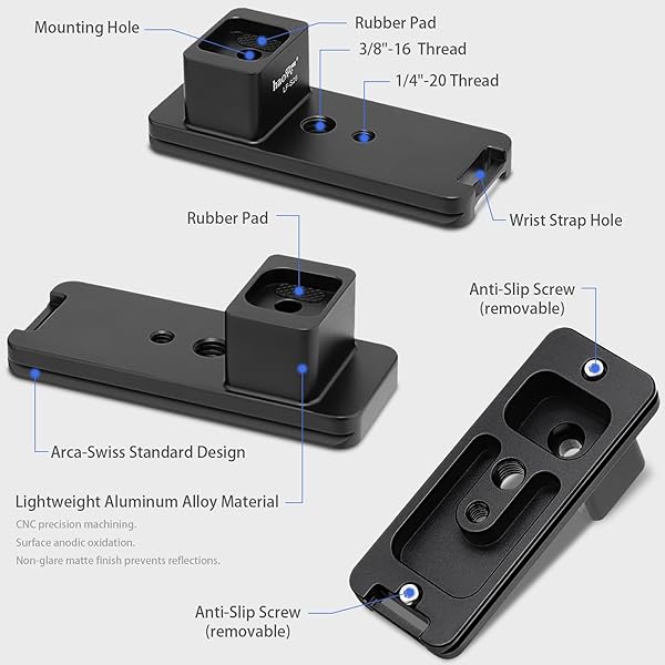 Haoge Haoge LF-S26 Lens Collar Foot Tripod Mount Ring for Sony FE 200-600mm f5.6-6.3 G OSS with Arca Swiss Quick Release Plate - View 3 of 10