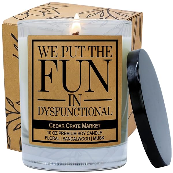 Funny Gift for Best Friend Scented Candle for Women Men Bestie BFF Coworker Birthday Farewell Christmas Floral Sandalwood Musk
