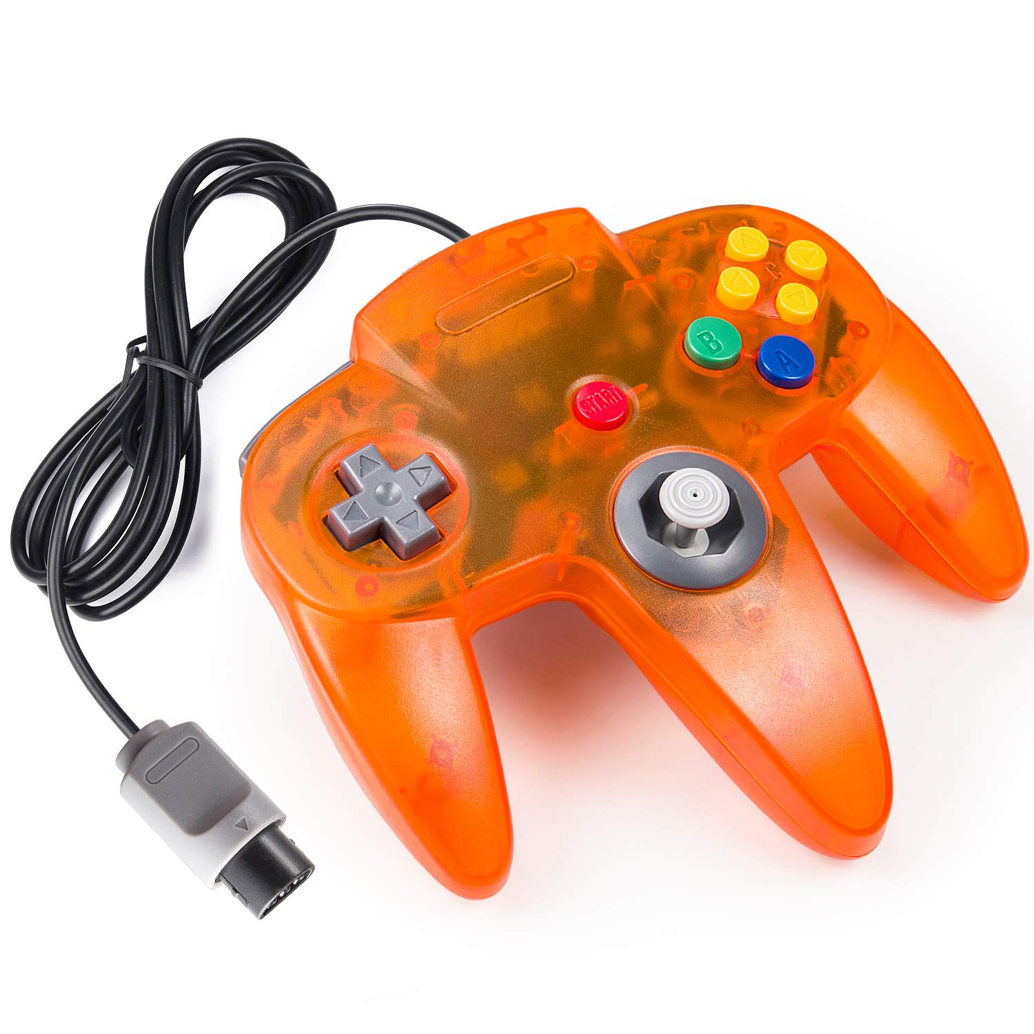 miadore Miadore Classic N64 Controller Joystick Remote Clear Orange for N64 Video Game System Console - View 7 of 8