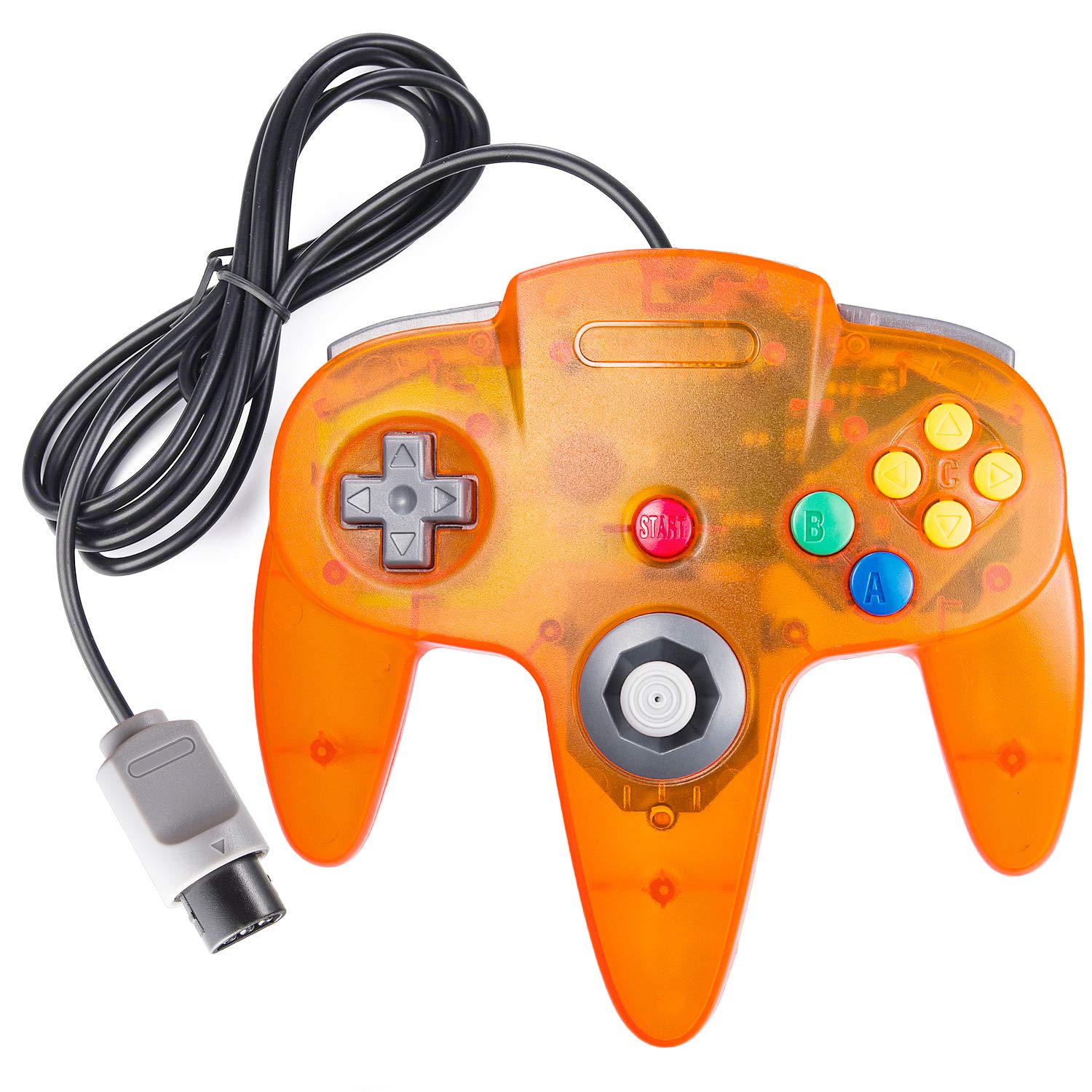 miadore Miadore Classic N64 Controller Joystick Remote Clear Orange for N64 Video Game System Console