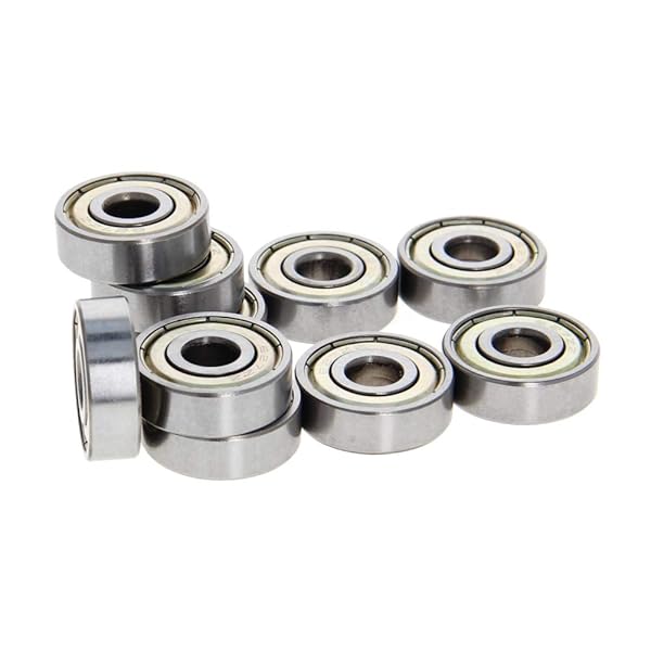 Othmro 10Pcs 627ZZ Deep Groove Ball Bearings Double Sealed Carbon Steel 7x22x7mm for Scooters Elevators Skateboards and More