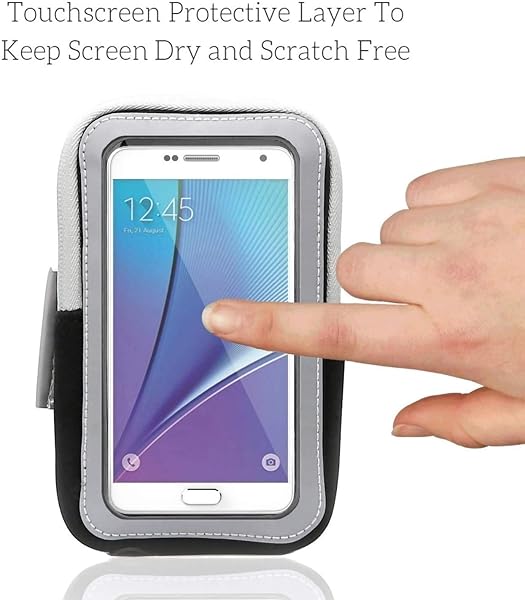 PARAHAIR Universal Arm Phone Holder for Running Workout Pouch Case for iPhone 14 Pro 14 Plus 13 Plus Samsung Galaxy Huawei All Phones Up to 5.5 Inch Black - View 3 of 7