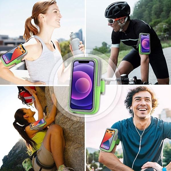 PARAHAIR Universal Arm Phone Holder for Running Workout Pouch Case for iPhone 14 Pro 14 Plus 13 Plus Samsung Galaxy Huawei All Phones Up to 5.5 Inch Black - View 7 of 7