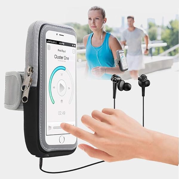 PARAHAIR Universal Arm Phone Holder for Running Workout Pouch Case for iPhone 14 Pro 14 Plus 13 Plus Samsung Galaxy Huawei All Phones Up to 5.5 Inch Black