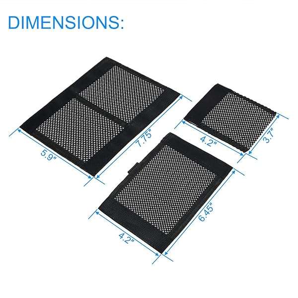 TXEsign Pack of 3 Hook and Loop Mesh Pockets for DSLR Camera Backpack - Secure Your Gear with Organizers - View 4 of 8