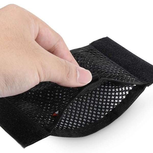 TXEsign Pack of 3 Hook and Loop Mesh Pockets for DSLR Camera Backpack - Secure Your Gear with Organizers - View 5 of 8