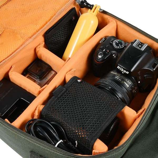 TXEsign Pack of 3 Hook and Loop Mesh Pockets for DSLR Camera Backpack - Secure Your Gear with Organizers - View 8 of 8