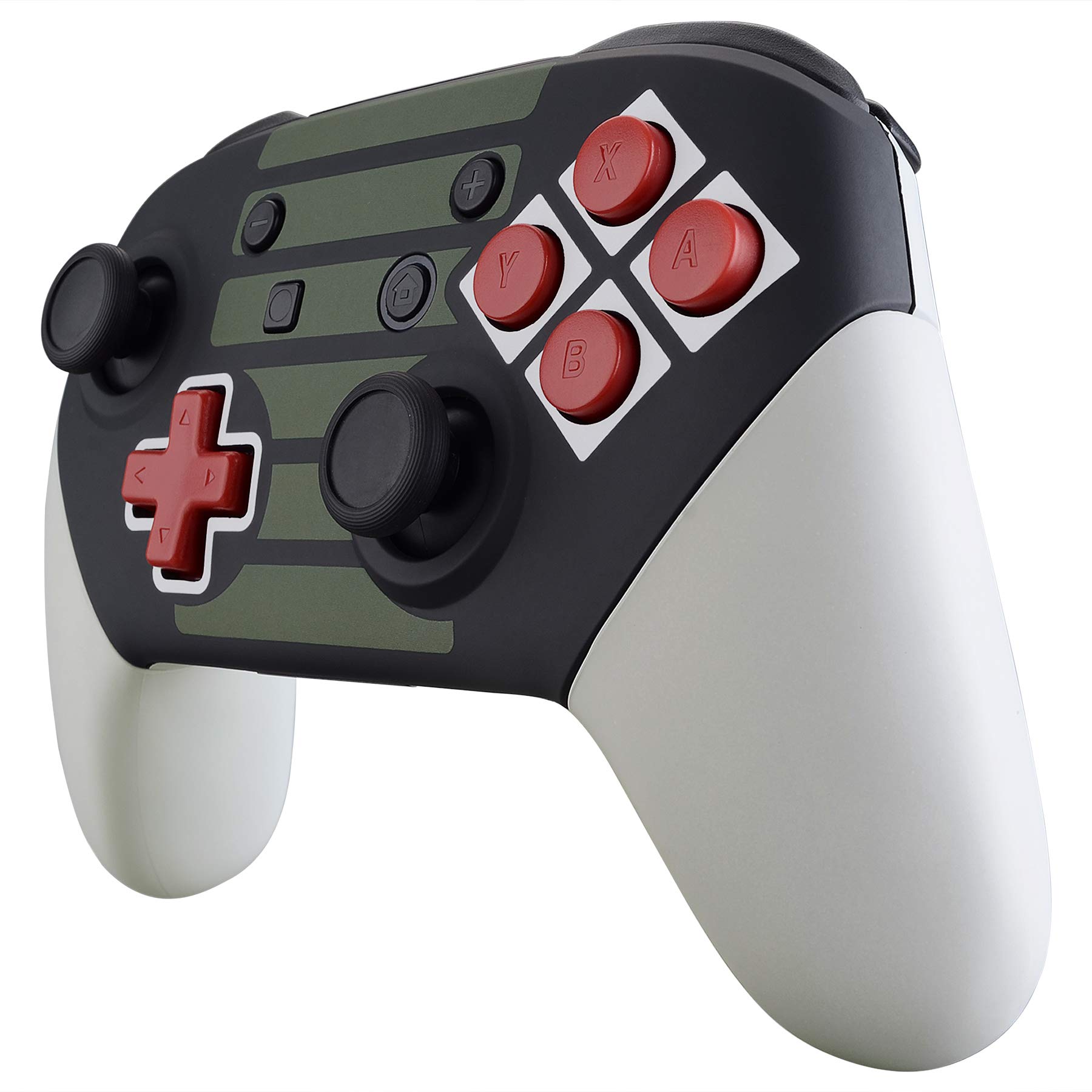 eXtremeRate eXtremeRate NES Style Soft Touch Faceplate Backplate for Nintendo Switch Pro Controller DIY Housing Shell Grip and Buttons - View 8 of 8