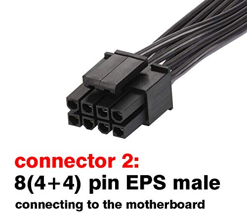 TeamProfitcom CPU 8 Pin Male to 8 Pin EPS12V Power Adapter Cable for Corsair Modular Power Supply 32 Inches TeamProfitcom - View 3 of 5