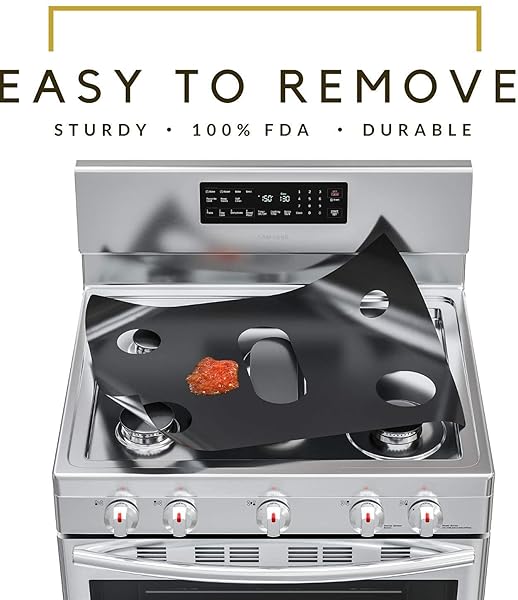 Skywin TidyFriend Reusable Gas Range Protectors for 5 Burner Stove Washable Non Stick Fast Clean Stove Top Covers for Samsung Range - View 5 of 9