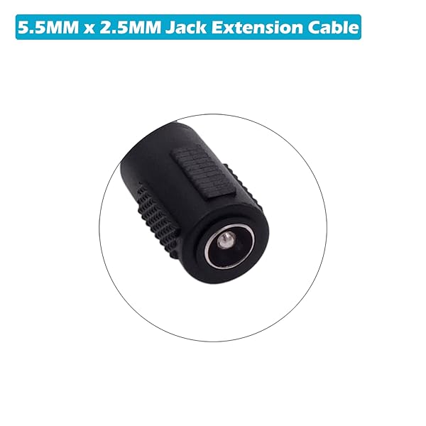 Fancasee Fancasee 2 Pack 5.5mm x 2.5mm DC Power Extension Cable Right Angle Male to Female for IP Camera CCTV Security LED - View 5 of 6