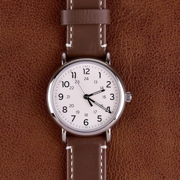 Ritche Ritche Christmas Gift 21mm Quick Release Vintage Leather Watch Bands for Men Genuine Brown Straps Perfect for White Elephant and Stocking Stuffers - View 2 of 6