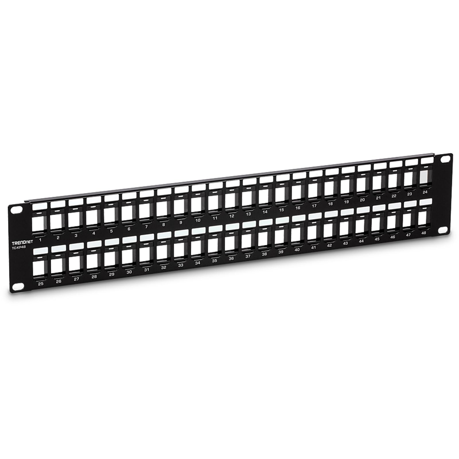 Buy TRENDnet 48-Port Blank Keystone 2U HD Patch Panel - Perfect for Cat6 Jacks | TC-KP48 Rackmount Solution
