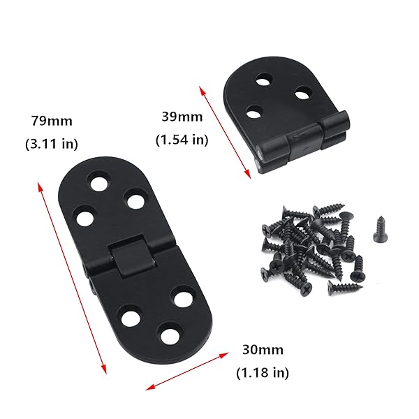 Antrader Antrader Heavy Duty Sewing Machine Folding Table Flip Top Hinge Butler Tray Hinge 4Pcs Black 3.1x1.15 Inches - View 2 of 2