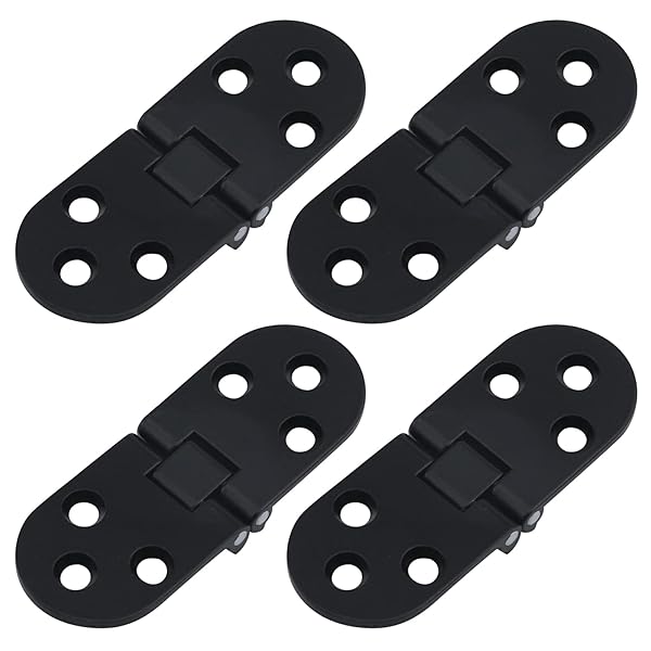 Antrader Antrader Heavy Duty Sewing Machine Folding Table Flip Top Hinge Butler Tray Hinge 4Pcs Black 3.1x1.15 Inches