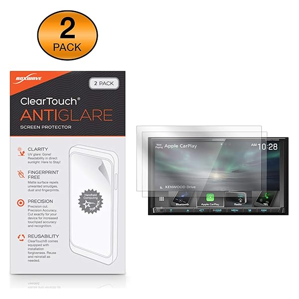 BoxWave BoxWave Screen Protector for Kenwood DMX7706S ClearTouch Anti-Glare 2-Pack Anti-Fingerprint Matte Film Skin - View 2 of 9
