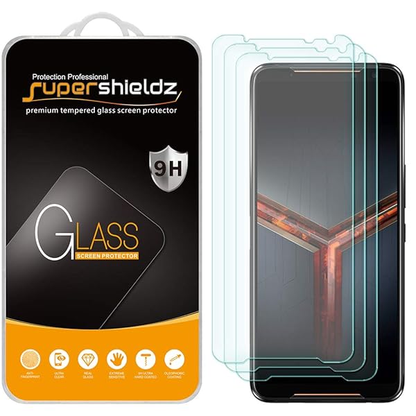 Supershieldz Supershieldz 3 Pack Tempered Glass Screen Protector for Asus ROG Phone 2 Anti Scratch Bubble Free