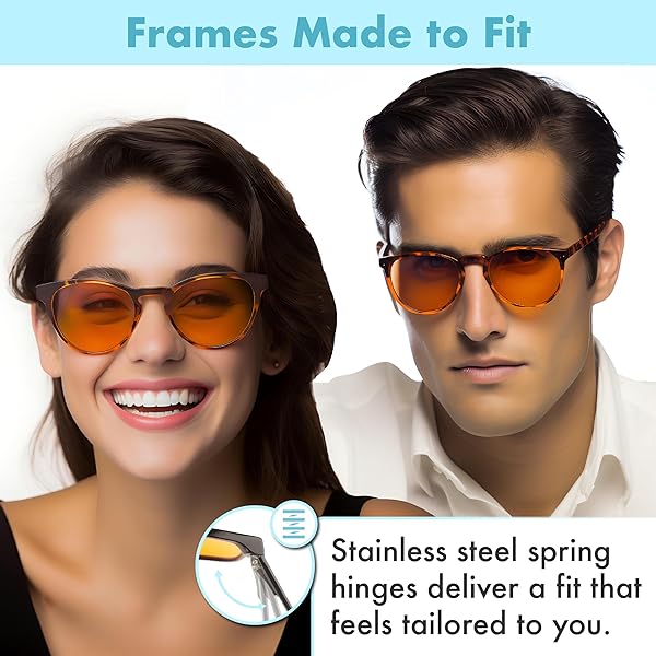 THL SLEEP Orange Blue Light Blocking Glasses for Better Sleep 99.5% Blue Light Blocker for Men and Women Amber Gaming and Migraine Glasses - View 5 of 9