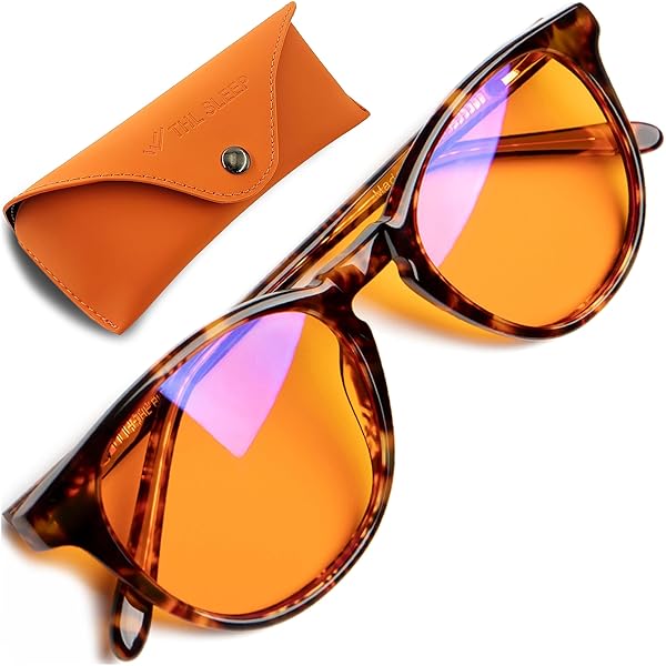 THL SLEEP Orange Blue Light Blocking Glasses for Better Sleep 99.5% Blue Light Blocker for Men and Women Amber Gaming and Migraine Glasses