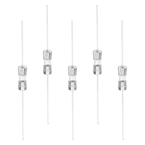 Fielect 20Pcs 10A Slow Blow Axial Lead Glass Tube Fuses 250V 3.6x10mm for Reliable Circuit Protection