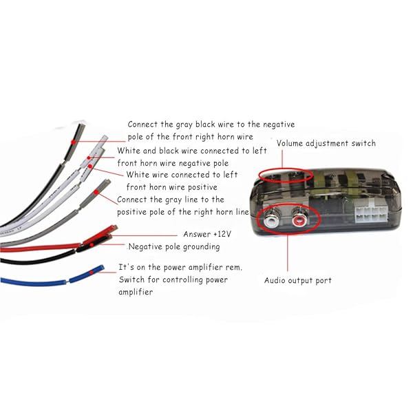 Acxico Acxico Car Stereo RCA Speaker Wire Line Converter High to Low Output Adapter for Enhanced Audio Performance - View 5 of 8