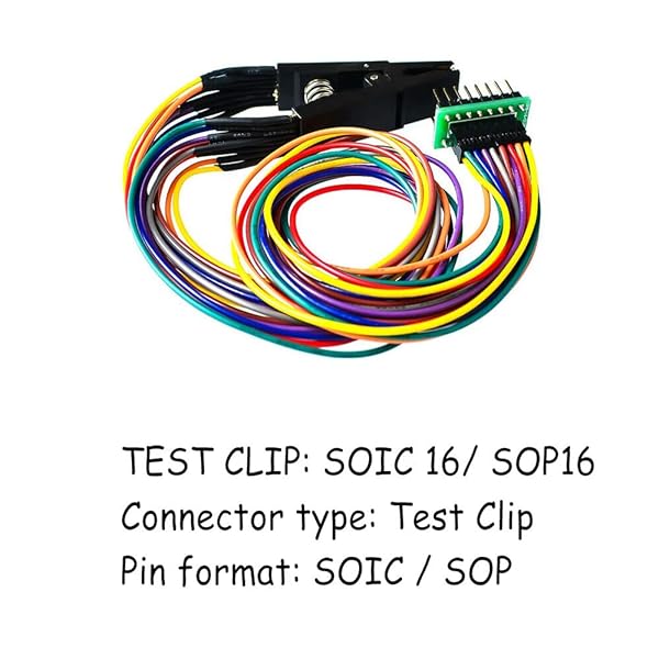 Acxico Acxico SOP16 IC Test Clip for 25 Series Chips SOIC16 Pin Clamp Compatible with SOP SOIC 16 and DIP8 Flash Testing - View 3 of 7