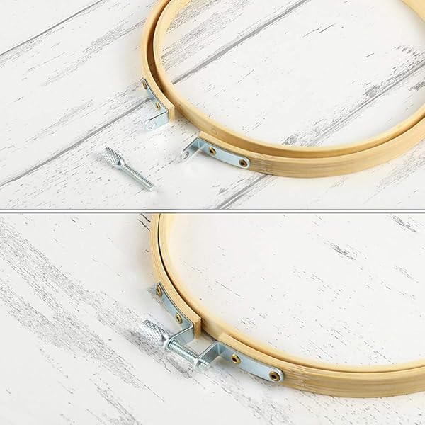 Caydo Caydo 12 Pack 5 Inch Embroidery Hoops for Cross Stitch Christmas Ornaments and Art Craft Sewing Projects - View 4 of 7