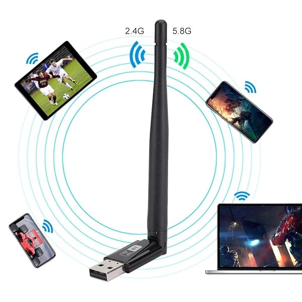 ASHATA ASHATA RTL8821CU Network Adapter: 600M USB Bluetooth LAN Card for Fast PC Connectivity - View 3 of 10