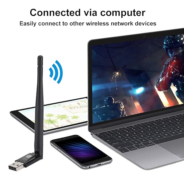 ASHATA ASHATA RTL8821CU Network Adapter: 600M USB Bluetooth LAN Card for Fast PC Connectivity - View 7 of 10