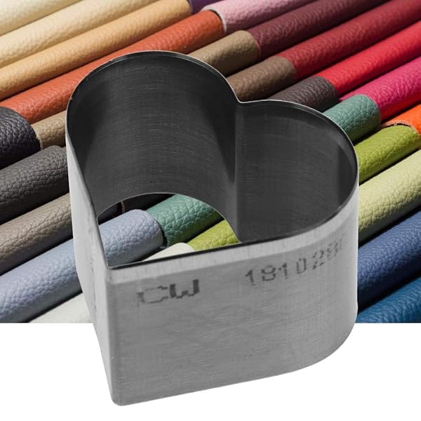 Hztyyier 3pcs Heart Shape Leather Die Cutter Set - DIY Hollow Punching Tool for Handmade Crafts - View 5 of 8