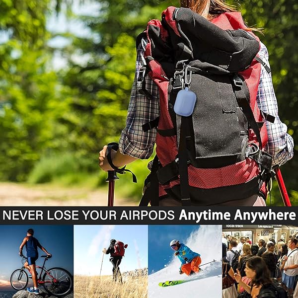 R-fun Rfun AirPods Pro 2nd 1st Generation Case with Cleaner Kit Soft Silicone Cover for Apple AirPods Pro Accessories Blue Gray - View 9 of 9