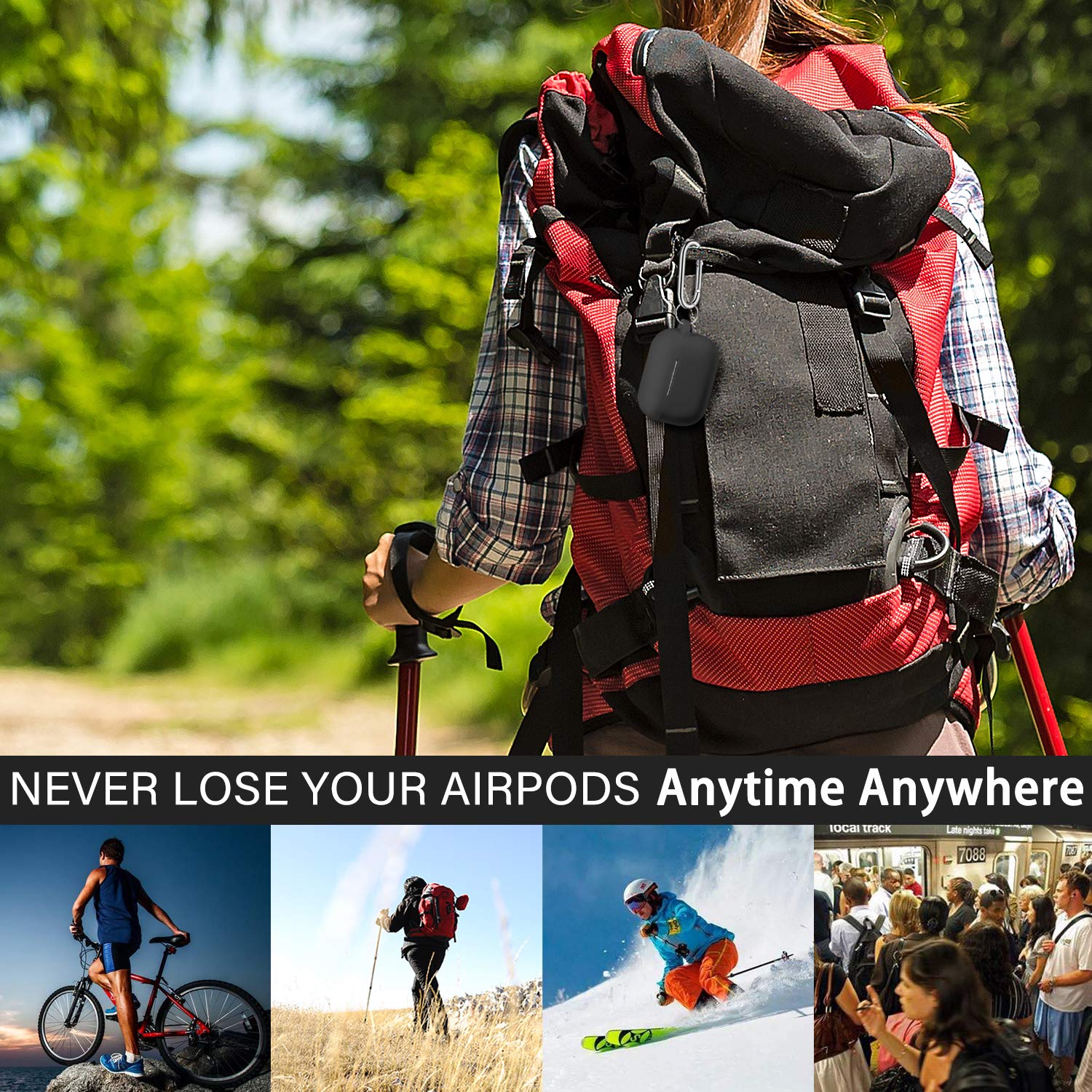 Rfun AirPods Pro Case Soft Silicone Cover with Cleaner Kit Keychain Blue for 1st 2nd Generation Accessories for Men Women - View 7 of 7