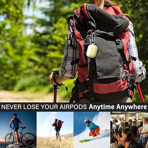 R-fun Rfun Soft Silicone Protective Case for AirPods Pro 2nd 1st Generation with Cleaner Kit and Keychain Cream Yellow for Men and Women - View 9 of 9