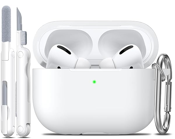 R-fun Rfun AirPods Pro 2nd 1st Generation Case with Cleaner Kit Soft Silicone Cover for Apple AirPods Pro Accessories White - View 2 of 9